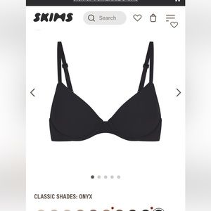 2 x SKIMS T-shirt bra in colors ochre & onyx. NWT never worn size 36DDDD / 36G